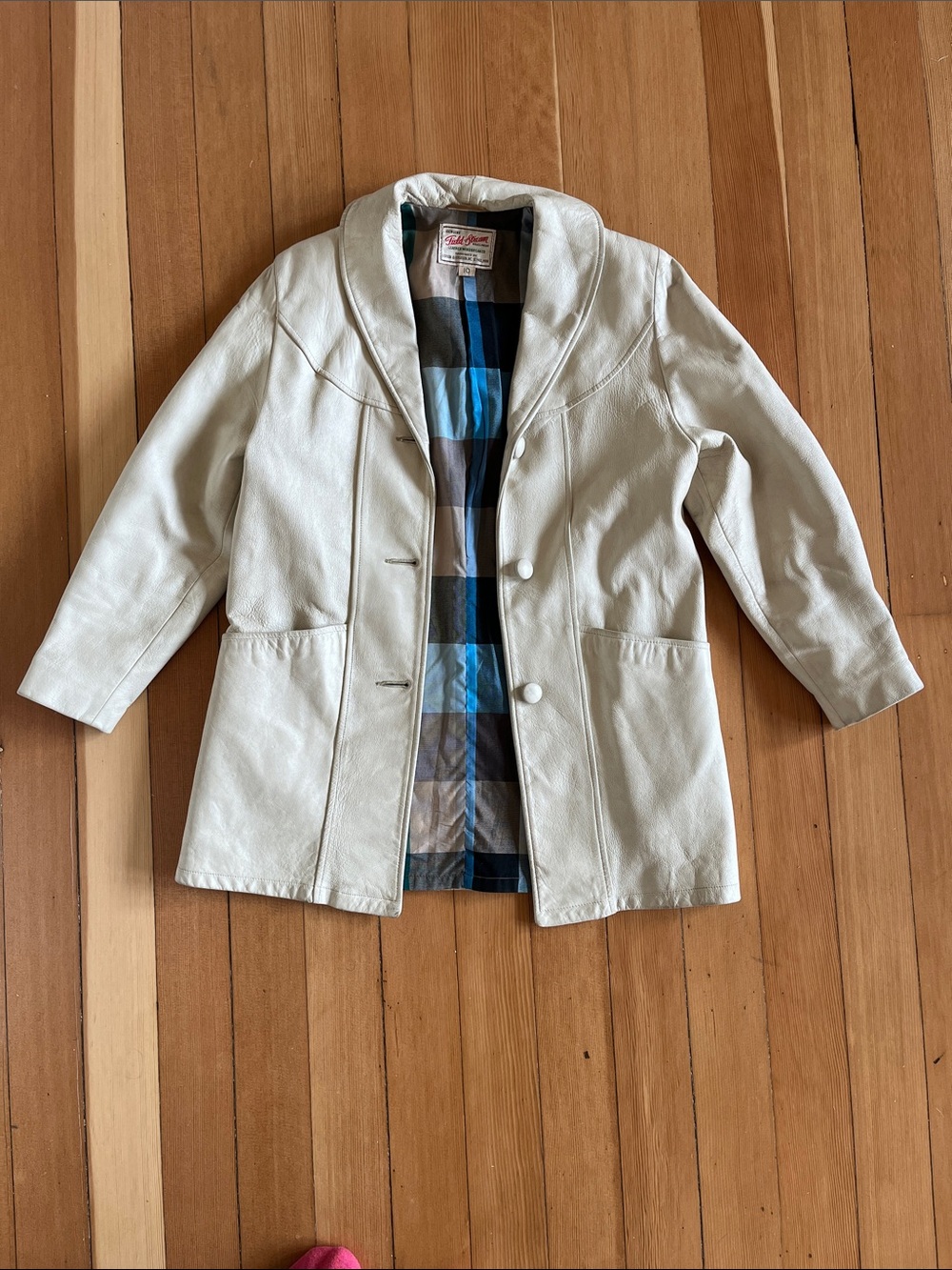 Field and Stream Vintage Women's Cream Leather Jacket